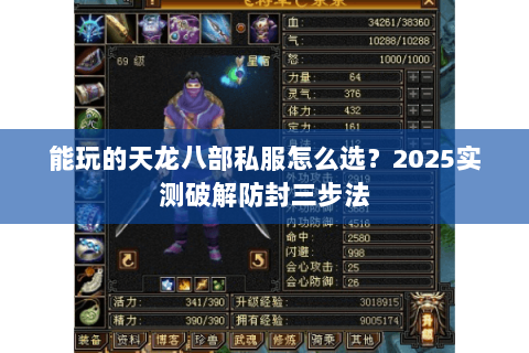 能玩的天龙八部私服怎么选？2025实测破解防封三步法