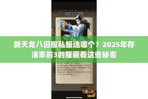 新天龙八旧服私服选哪个？2025年存活率前3的服藏着这些秘密