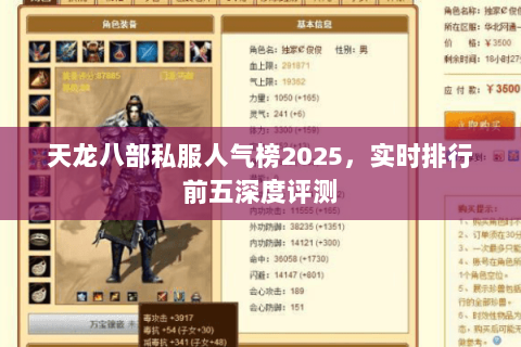天龙八部私服人气榜2025，实时排行前五深度评测