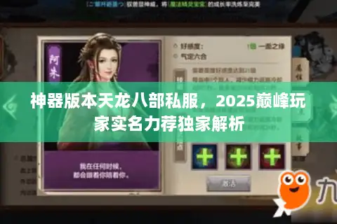 神器版本天龙八部私服，2025巅峰玩家实名力荐独家解析