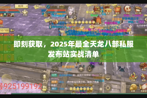 即刻获取，2025年最全天龙八部私服发布站实战清单