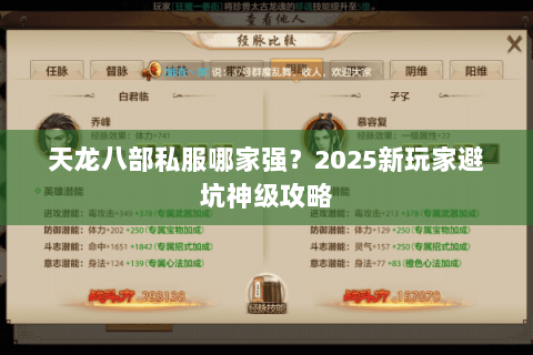 天龙八部私服哪家强?2025新玩家避坑神级攻略 天龙八部私服哪家强?2025新玩家避坑神级攻略