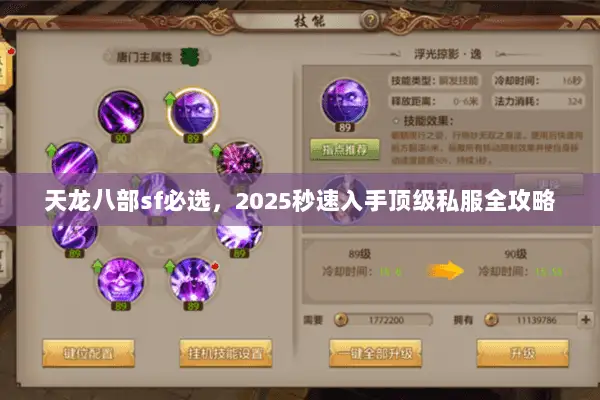 天龙八部sf必选，2025秒速入手顶级私服全攻略