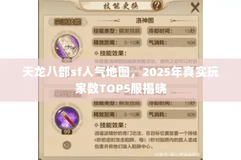 天龙八部sf人气地图，2025年真实玩家数TOP5服揭晓