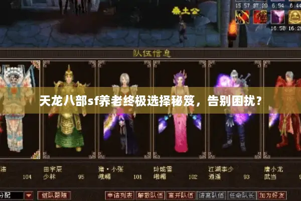 天龙八部sf养老终极选择秘笈，告别困扰？