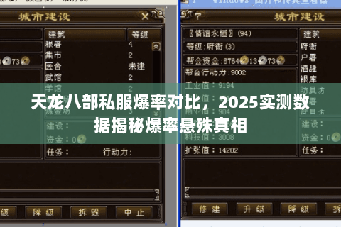 天龙八部私服爆率对比，2025实测数据揭秘爆率悬殊真相