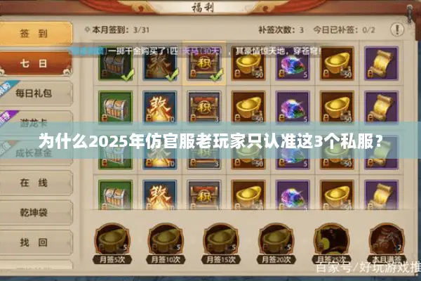 为什么2025年仿官服老玩家只认准这3个私服？