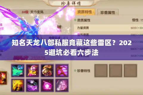 知名天龙八部私服竟藏这些雷区？2025避坑必看六步法