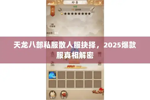 天龙八部私服散人服抉择,2025爆款服真相解密 天龙八部私服散人服抉择,2025爆款服真相解密