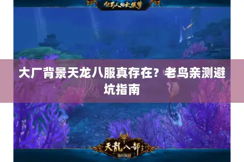 大厂背景天龙八服真存在?老鸟亲测避坑指南 大厂背景天龙八服真存在?老鸟亲测避坑指南