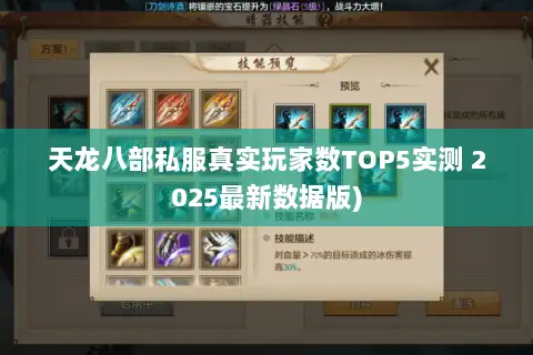 天龙八部私服真实玩家数TOP5实测 2025最新数据版) 天龙八部私服真实玩家数TOP5实测 2025最新数据版)