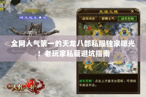 全网人气第一的天龙八部私服独家曝光!老玩家私藏避坑指南 全网人气第一的天龙八部私服独家曝光!老玩家私藏避坑指南