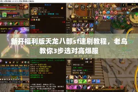新开福利版天龙八部sf速刷教程，老鸟教你3步选对高爆服