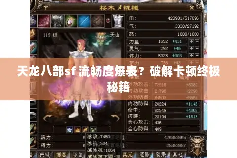 天龙八部sf 流畅度爆表？破解卡顿终极秘籍
