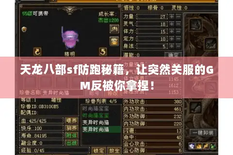 天龙八部sf防跑秘籍,让突然关服的GM反被你拿捏! 天龙八部sf防跑秘籍,让突然关服的GM反被你拿捏!