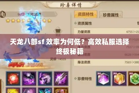 天龙八部sf 效率为何低?高效私服选择终极秘籍 天龙八部sf 效率为何低?高效私服选择终极秘籍