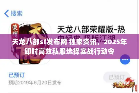 天龙八部sf发布网 独家资讯，2025年即时高效私服选择实战行动令