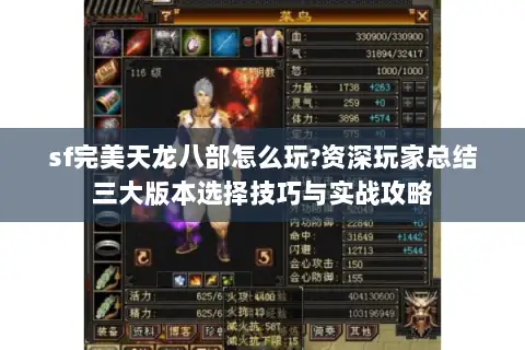 sf完美天龙八部怎么玩?资深玩家总结三大版本选择技巧与实战攻略