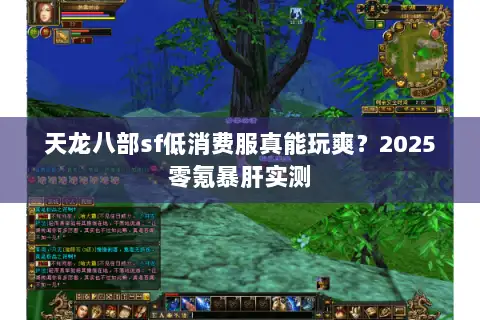 天龙八部sf低消费服真能玩爽？2025零氪暴肝实测