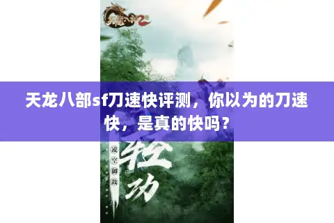 天龙八部sf刀速快评测，你以为的刀速快，是真的快吗？