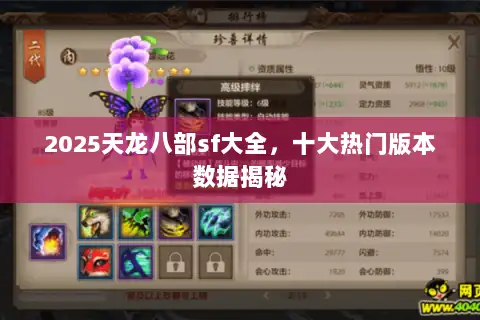 2025天龙八部sf大全，十大热门版本数据揭秘