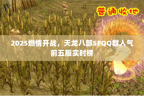 2025燃情开战,天龙八部SFQQ群人气前五服实时榜 2025燃情开战,天龙八部SFQQ群人气前五服实时榜