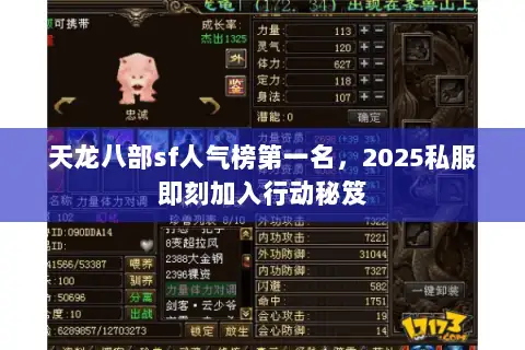 天龙八部sf人气榜第一名,2025私服即刻加入行动秘笈 天龙八部sf人气榜第一名,2025私服即刻加入行动秘笈