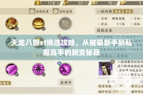 天龙八部sf挑选攻略,从被骗新手到私服高手的蜕变秘籍 天龙八部sf挑选攻略,从被骗新手到私服高手的蜕变秘籍