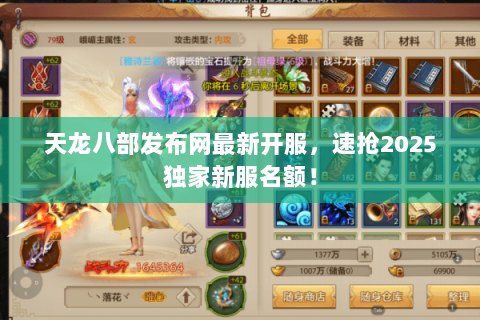 天龙八部发布网最新开服，速抢2025独家新服名额！