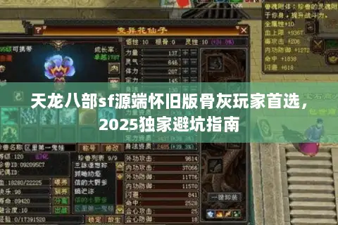 天龙八部sf源端怀旧版骨灰玩家首选，2025独家避坑指南