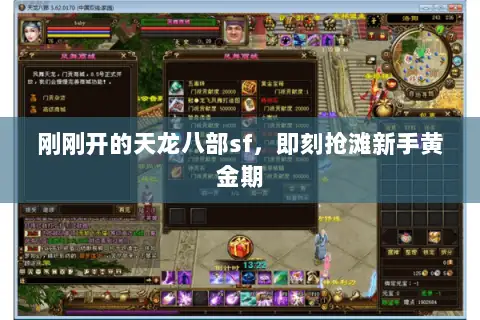 刚刚开的天龙八部sf,即刻抢滩新手黄金期 刚刚开的天龙八部sf,即刻抢滩新手黄金期