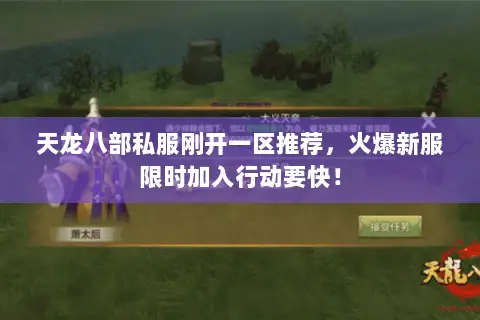 天龙八部私服刚开一区推荐，火爆新服限时加入行动要快！