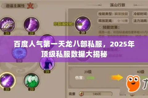 百度人气第一天龙八部私服，2025年顶级私服数据大揭秘