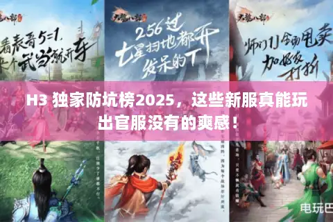 H3 独家防坑榜2025,这些新服真能玩出官服没有的爽感! H3 独家防坑榜2025,这些新服真能玩出官服没有的爽感!