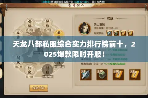 天龙八部私服综合实力排行榜前十，2025爆款限时开服！
