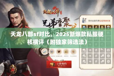 天龙八部sf对比，2025新爆款私服硬核横评（附独家筛选法）