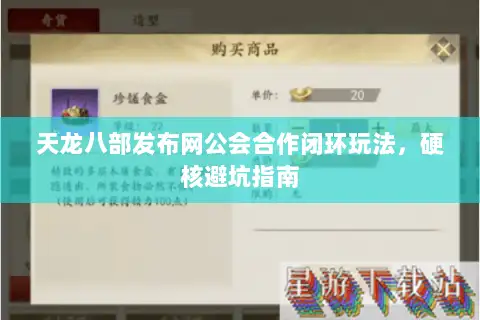 天龙八部发布网公会合作闭环玩法，硬核避坑指南
