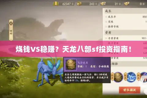 烧钱VS稳赚?天龙八部sf投资指南! 烧钱VS稳赚?天龙八部sf投资指南!