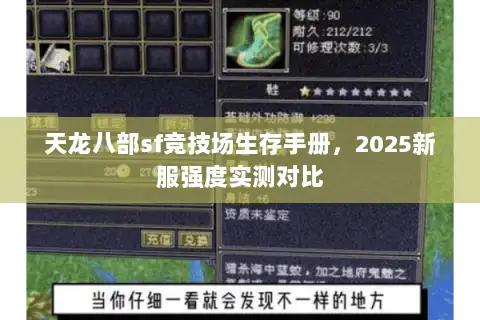 天龙八部sf竞技场生存手册，2025新服强度实测对比