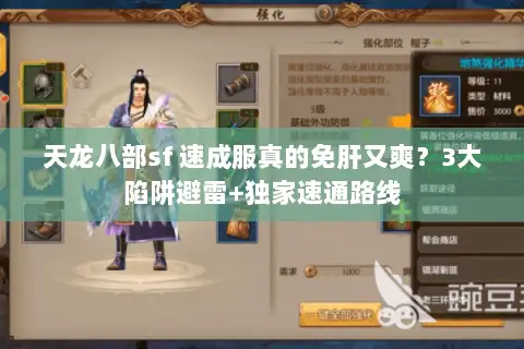 天龙八部sf 速成服真的免肝又爽？3大陷阱避雷+独家速通路线