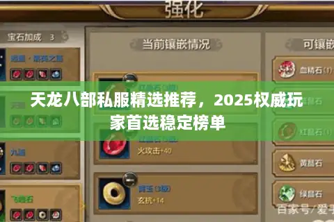 天龙八部私服精选推荐,2025权威玩家首选稳定榜单 天龙八部私服精选推荐,2025权威玩家首选稳定榜单