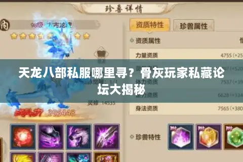 天龙八部私服哪里寻？骨灰玩家私藏论坛大揭秘