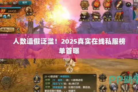 人数造假泛滥！2025真实在线私服榜单首曝