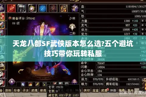 天龙八部SF武侠版本怎么选?五个避坑技巧带你玩转私服