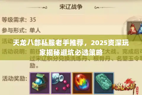 天龙八部私服老手推荐，2025资深玩家揭秘避坑必选策略