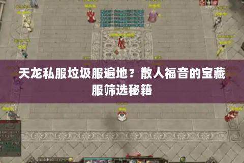 天龙私服垃圾服遍地？散人福音的宝藏服筛选秘籍
