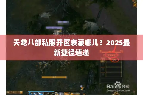 天龙八部私服开区表藏哪儿?2025最新捷径速递 天龙八部私服开区表藏哪儿?2025最新捷径速递