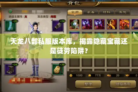 天龙八部私服版本库，揭露隐藏宝藏还是徒劳陷阱？