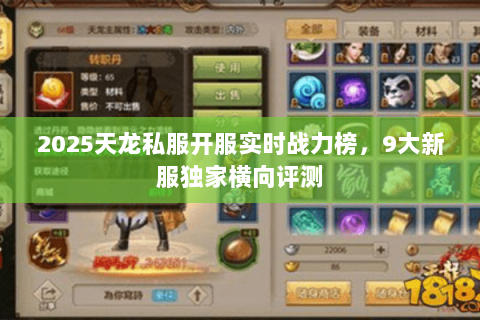 2025天龙私服开服实时战力榜，9大新服独家横向评测