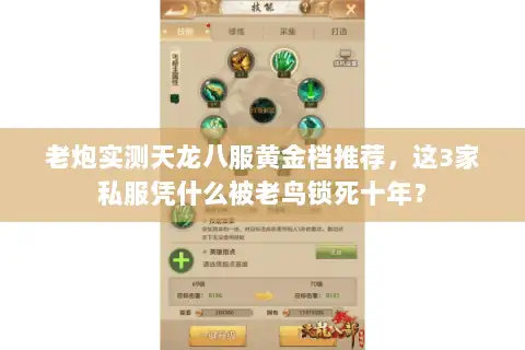 老炮实测天龙八服黄金档推荐,这3家私服凭什么被老鸟锁死十年? 老炮实测天龙八服黄金档推荐,这3家私服凭什么被老鸟锁死十年?